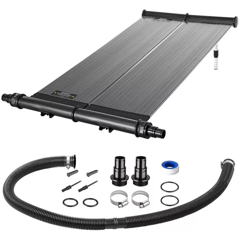 Calentador solar de piscinas 166x66x6cm rendimiento 6200 L/h panel solar captor ajustable - Monzana barato