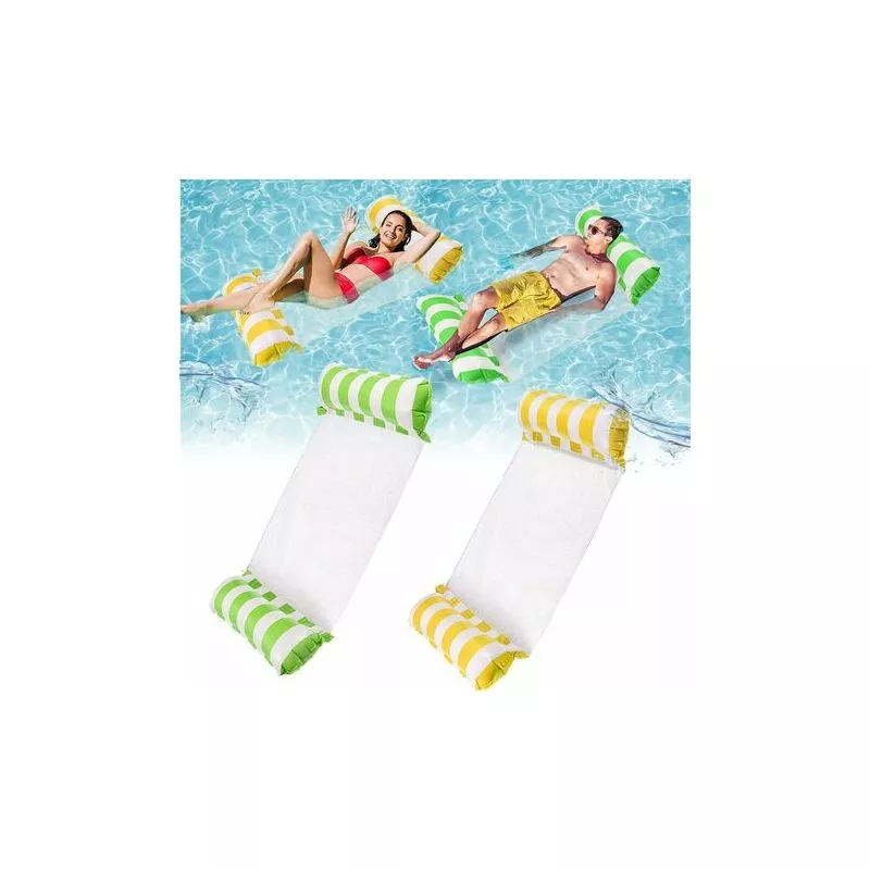 Cama flotante inflable plegable de 2 piezas