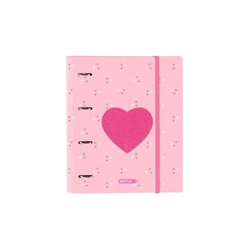 Carpeta de anillas 4x35mm c/recambio 100h a4 t/duras cierre c/goma corazón - Safta barato