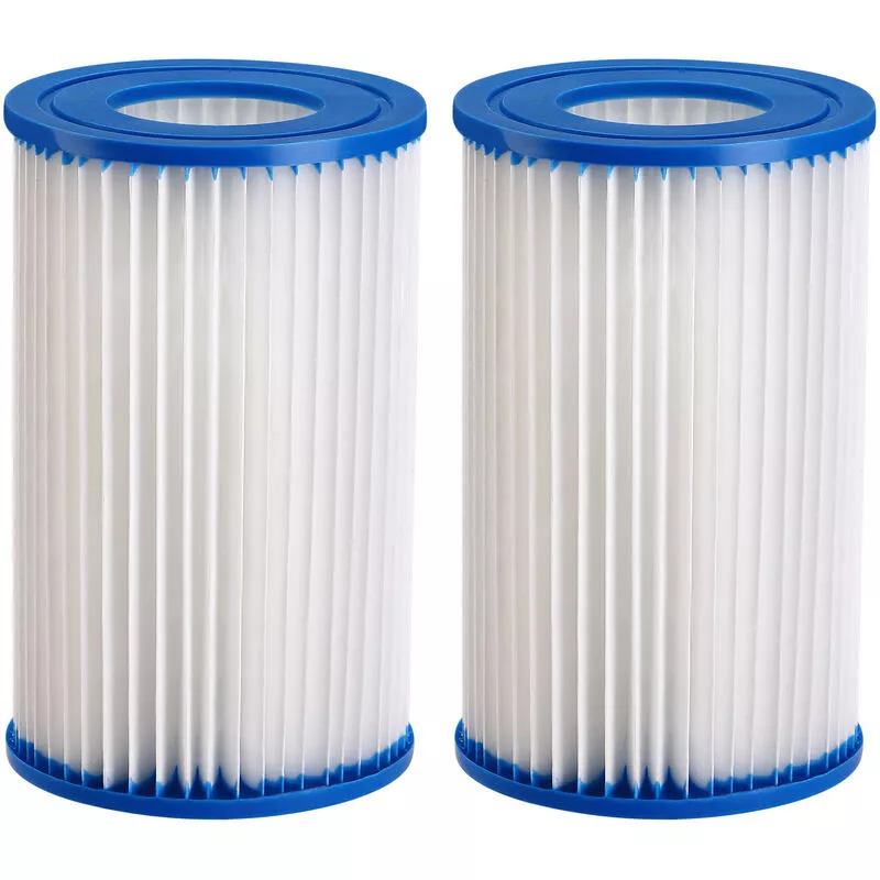 Cartuchos de filtro de Agua para Piscina Tipo h Tamaño ii 138x105mm Set 1-4 hidromasaje piscina spa Lavable 138x105mm blau 2x (de) - Monzana barato