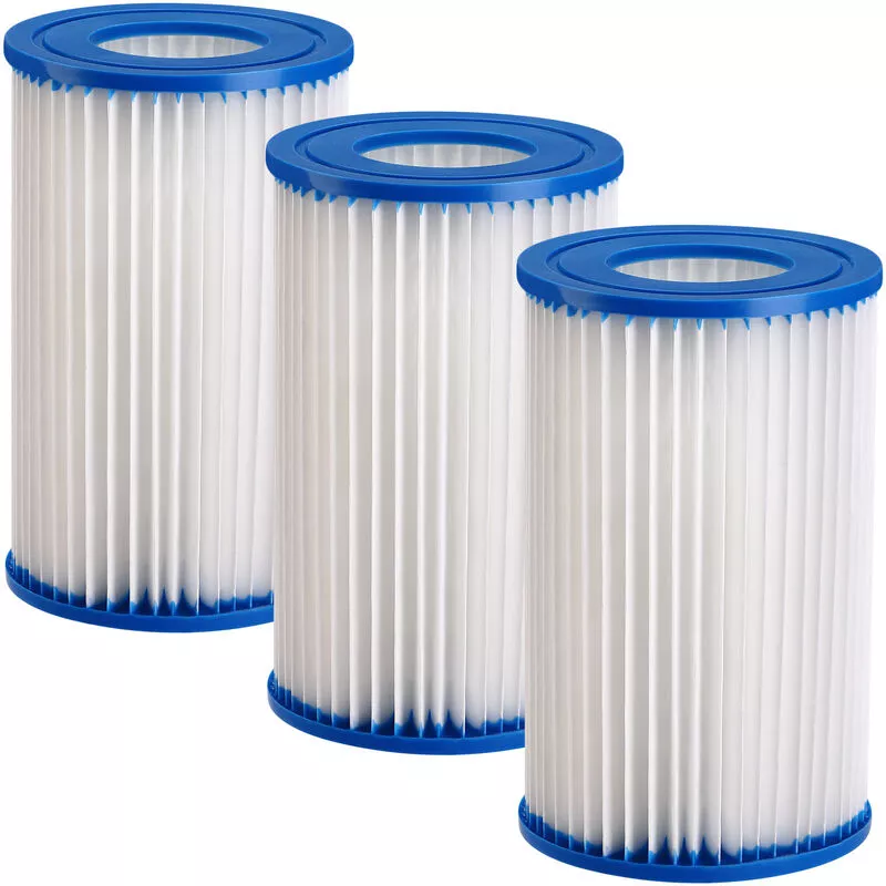 Cartuchos de filtro de Agua para Piscina Tipo h Tamaño ii 138x105mm Set 1-4 hidromasaje piscina spa Lavable 138x105mm blau 3x (de) - Monzana barato