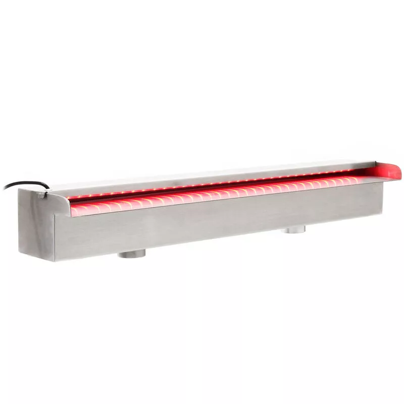 Cascada agua Acero inoxidable 150cm Luz led Accesorios jardín Decoración estanques piscinas fuentes barato