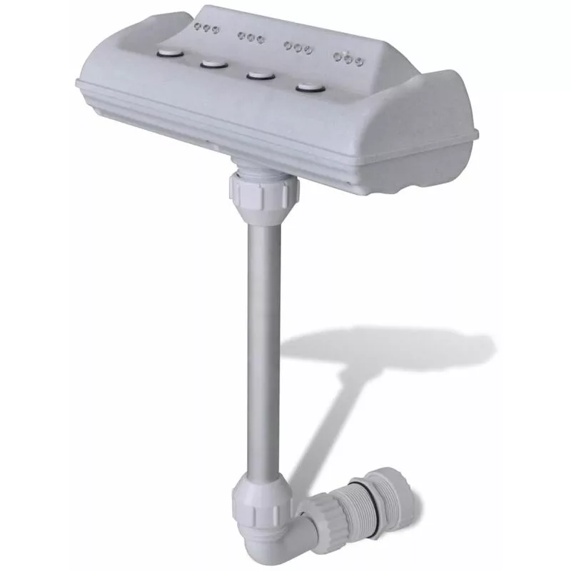 Cascada de fuente de piscina con luces LED - Blanco - Vidaxl barato