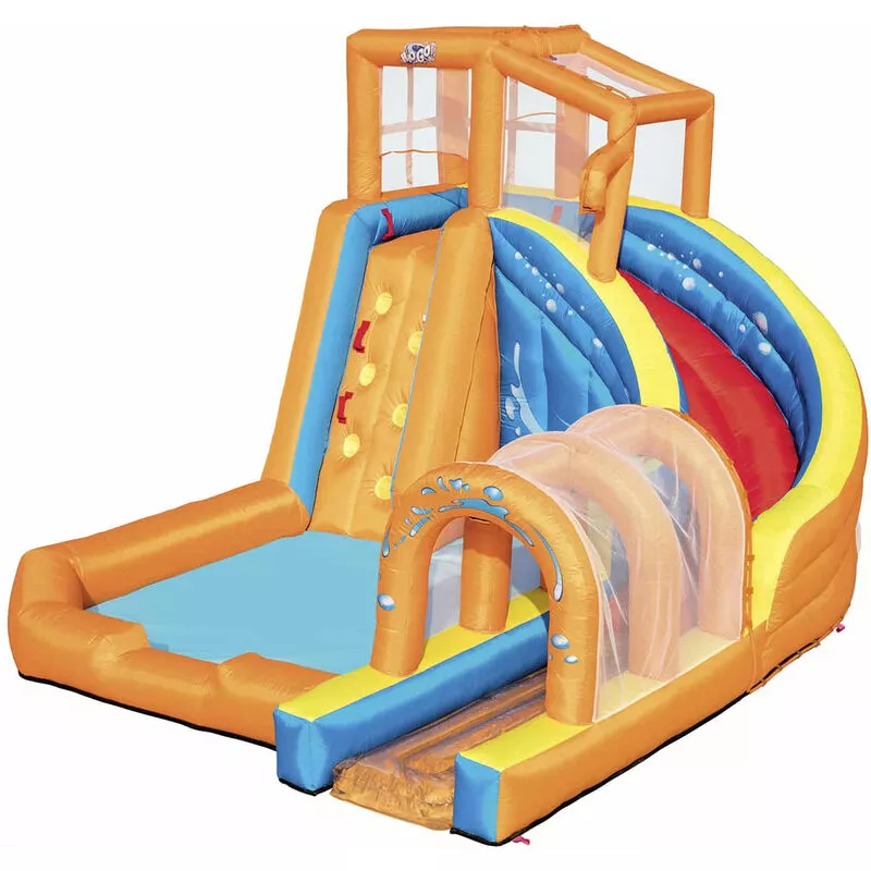 Castillo Hinchable Acuático Bestway Huricane Tunnel Blast Mega Parque 420x320x260 cm barato