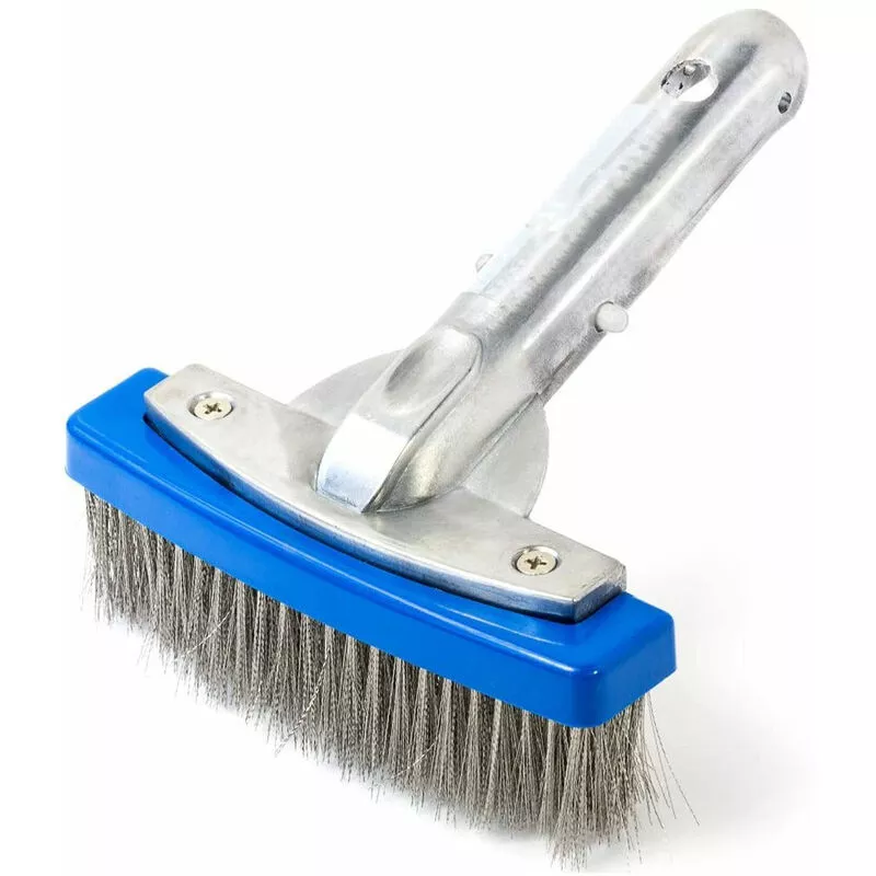 Cepillo de alambre resistente para piscinas de 5 pulgadas Limpiador de piscinas Mango de aluminio y cerdas de acero inoxidable Diseñado para piscinas barato