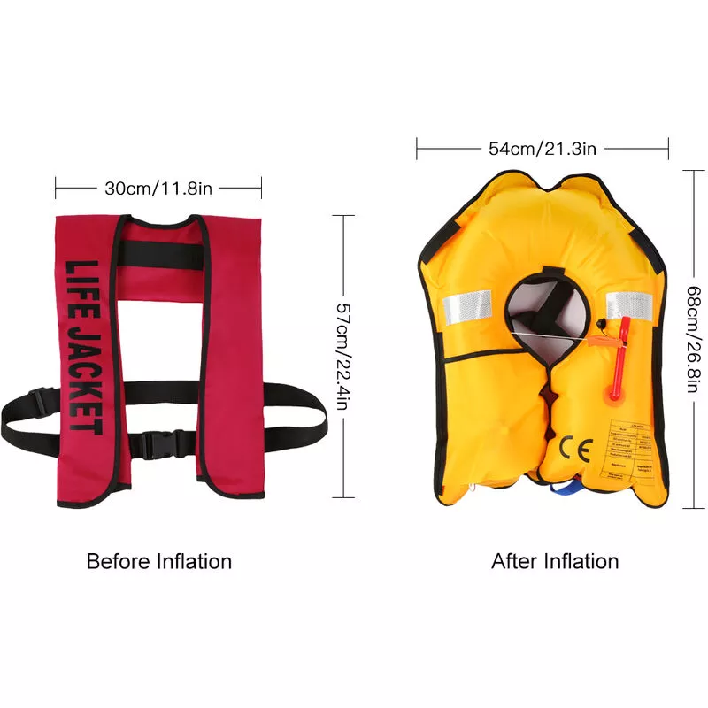 Chaleco salvavidas inflable Chaleco salvavidas para adultos Deportes acuaticos Natacion Pesca Chaqueta de supervivencia