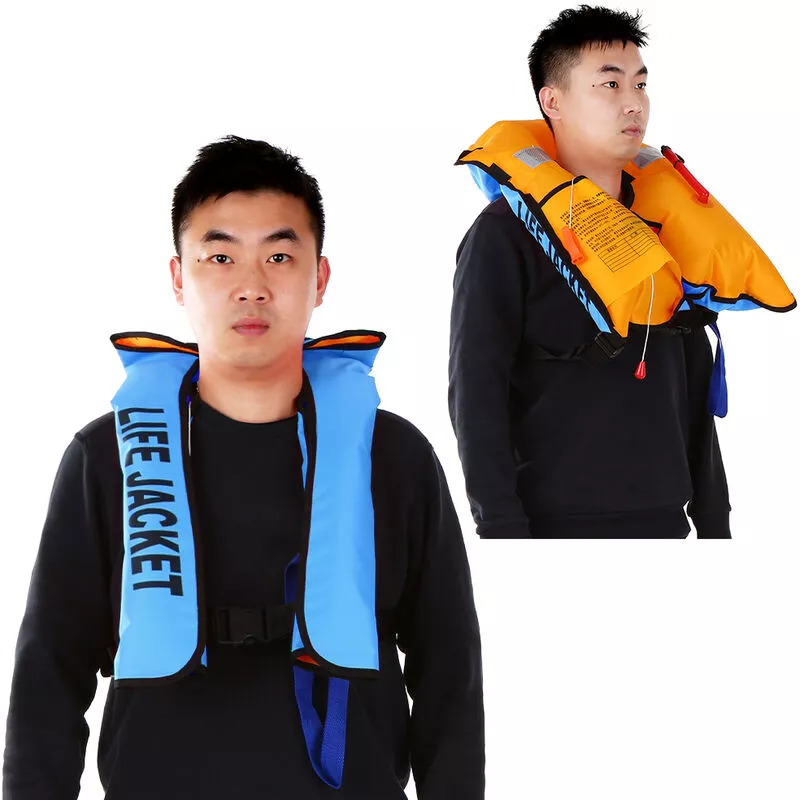 Chaleco salvavidas inflable manual Chaleco salvavidas para adultos Deportes acuaticos Natacion Pesca Chaqueta de supervivencia