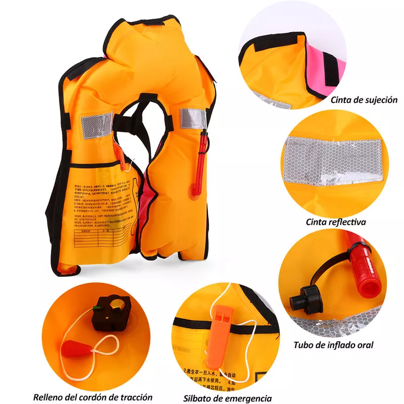 Chaleco salvavidas inflable manual