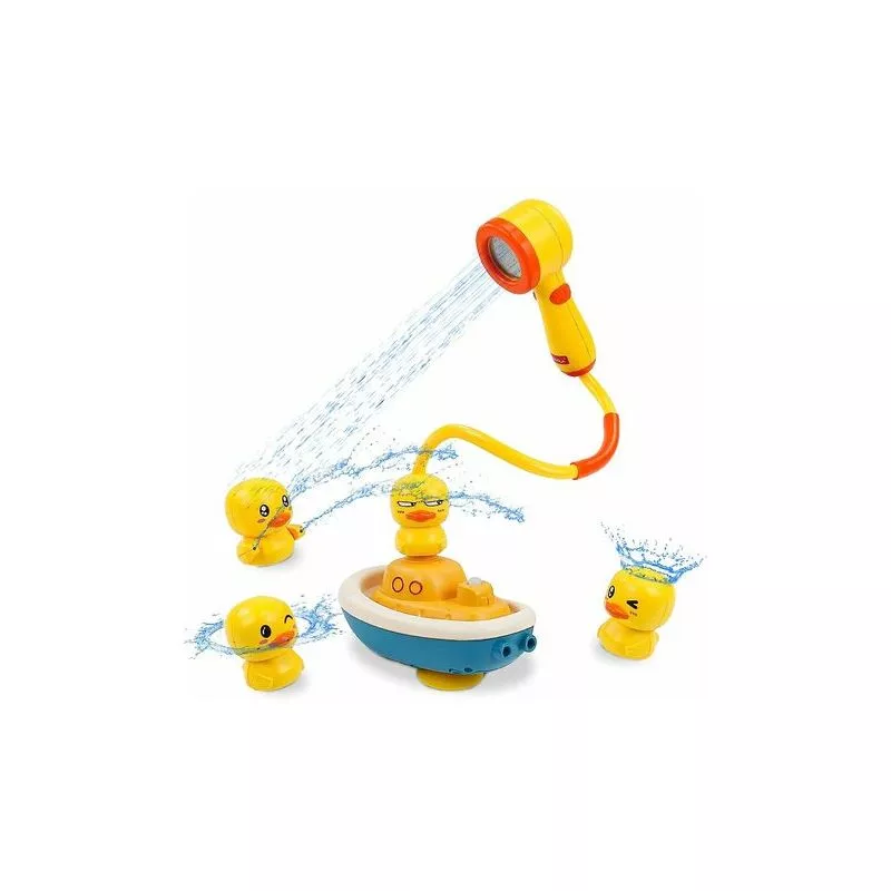 Cham - amipx Juguetes de baño para bebés Juegos de baño Ducha de pato eléctrica 4 patos Juegos interactivos de baño para bebés Regalo de Navidad Niña barato