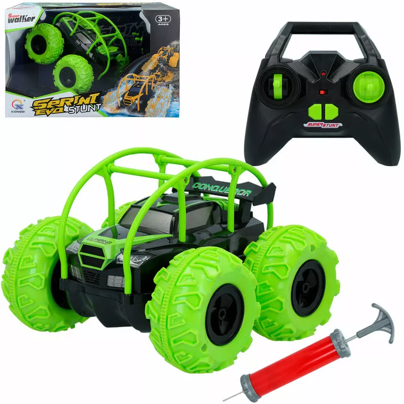 Coche rc anfibio volteretas sprint evo stunt verde - Cb Toys barato
