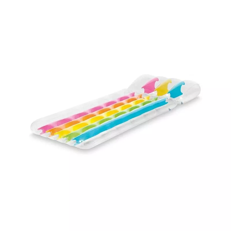 Colchón de arco iris inflable 203x84cm cojín integrado piscina el lago 58724 barato