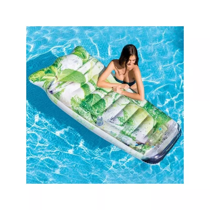Colchón de isla inflable estampado espumoso en pvc Sea Swimming Pool 179 x 91 cm barato