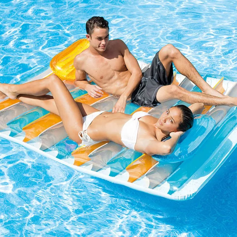 Colchoneta inflable Double Lounge 198x160 cm 56897EU - Multicolor - Intex barato