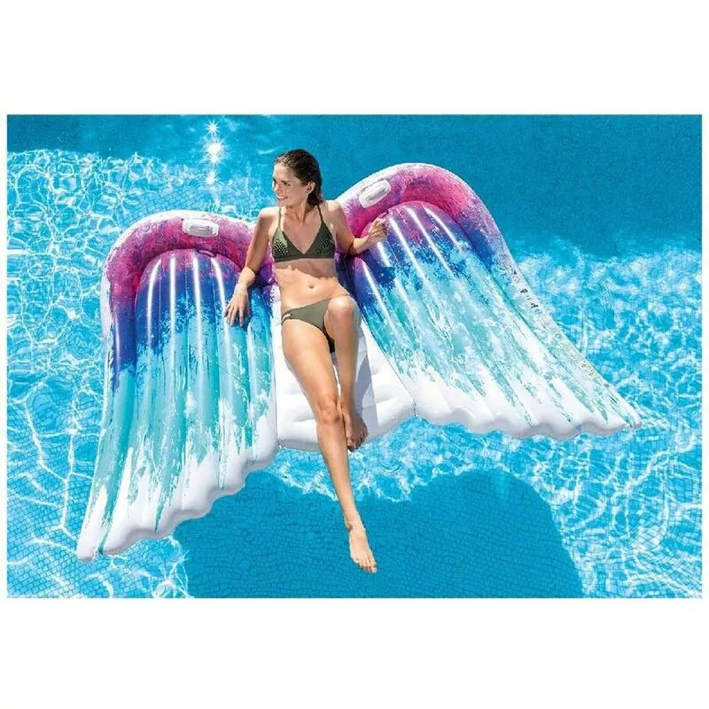 Colchoneta piscina hinchable 251x160cm plastico alas angel 58786eu - Intex barato