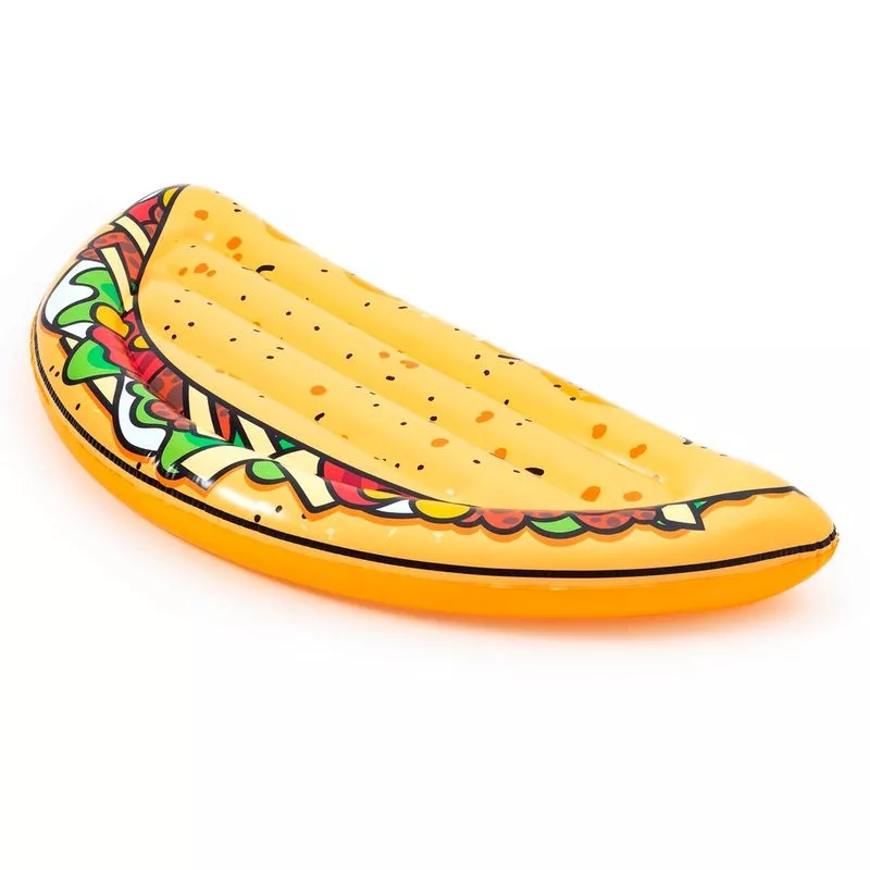 Colchoneta taco mexicano mostaza de PVC de 171x89 cm barato