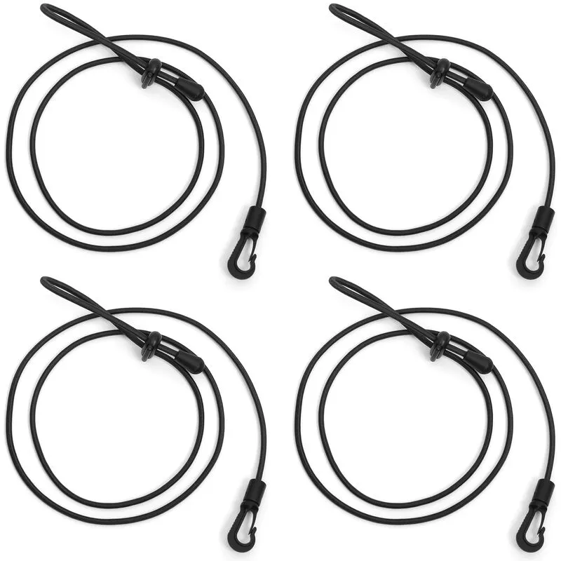 Correa de paleta ajustable con clip de mosqueton Soporte de barra de cordon de seguridad de paleta para bote de canoa de kayak