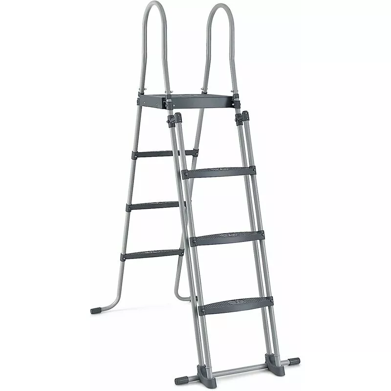 Costway - Escalera para Piscina/Escalera con Estructura en a con 4 Escalones Removibles para Pared con Altura 122 cm