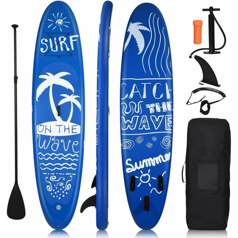 Costway - Tabla Hinchable Sup Board Paddle Surf 305X76X15Cm Stand Up Set Con Remo De Ajustable/Bomba/Línea De Seguridad Y Bolsa De Transporte Barato