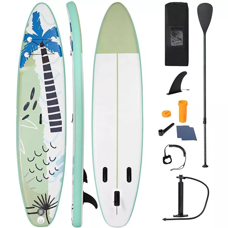 Costway - Tabla de Paddle Sup Board Inflable 320x76x15cm Cocoteros Superficie Antideslizante con Accesorios Sup