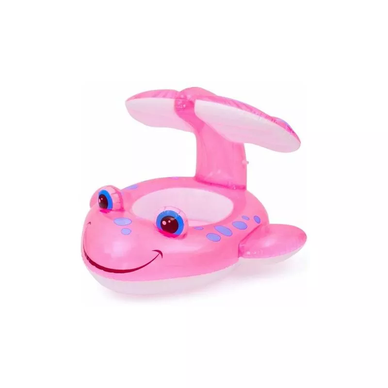 Cruel Boya inflable para bebé con anillo de natación de asiento con dosel para bebés de 1 a 4 años - Asiento de piscina de dibujos animados en 3D barato