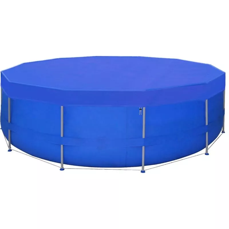 Cubierta de piscina 2 unidades redonda pe 460 cm 90 g/m² Vidaxl Azul barato