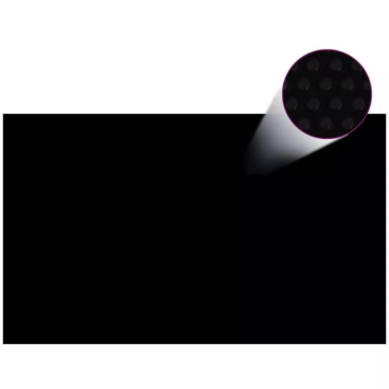 Cubierta de piscina rectangular PE negro 1000x600 cm - Negro barato