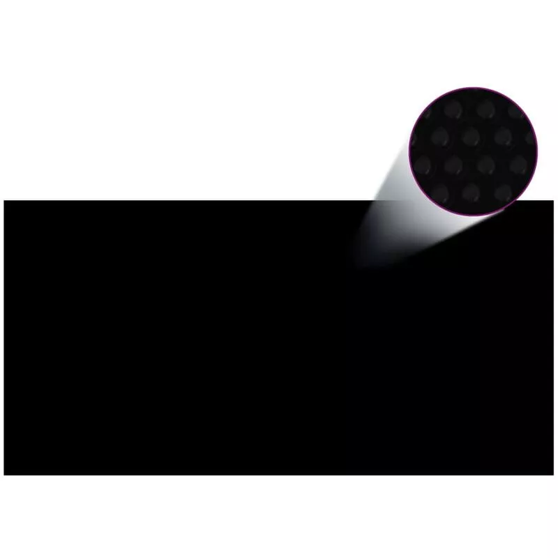 Cubierta de piscina rectangular PE negro 1200x600 cm - Negro barato
