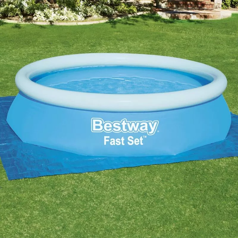Cubierta de suelo para piscina Flowclear 335x335 cm - Azul - Bestway barato