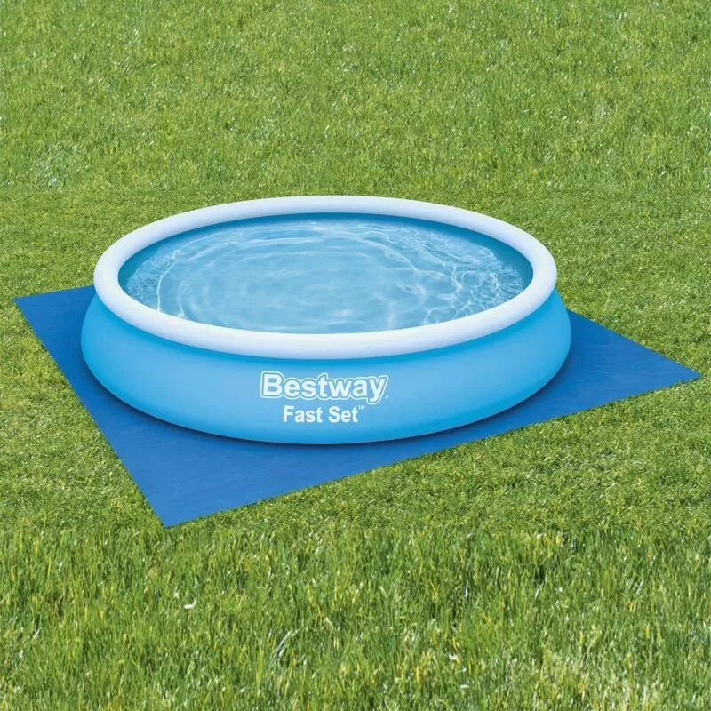 Cubierta de suelo para piscina Flowclear 396x396 cm - Azul - Bestway barato