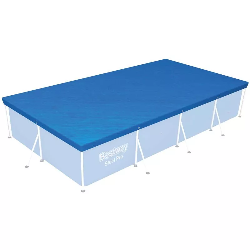 Cubierta protectora 400x211cm para piscina rectangular sobre suelo barato