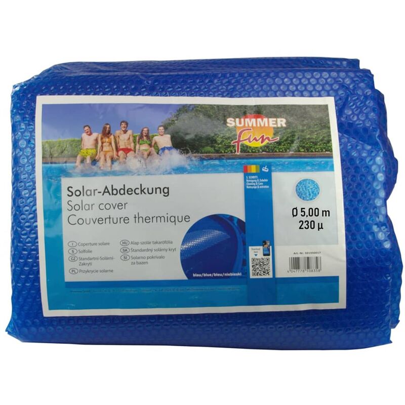 Cubierta Solar Para Piscina De Verano Redonda Pe Azul 500Cm - Azul - Summer Fun Barato