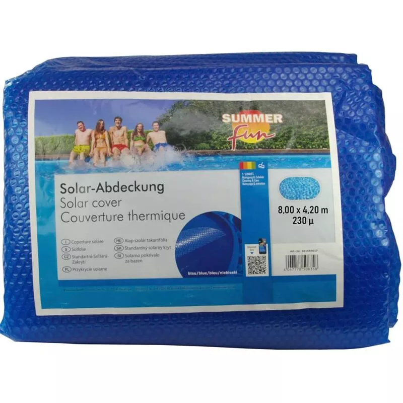 Cubierta solar para piscina ovalada PE azul 800x420 cm - Azul - Summer Fun barato
