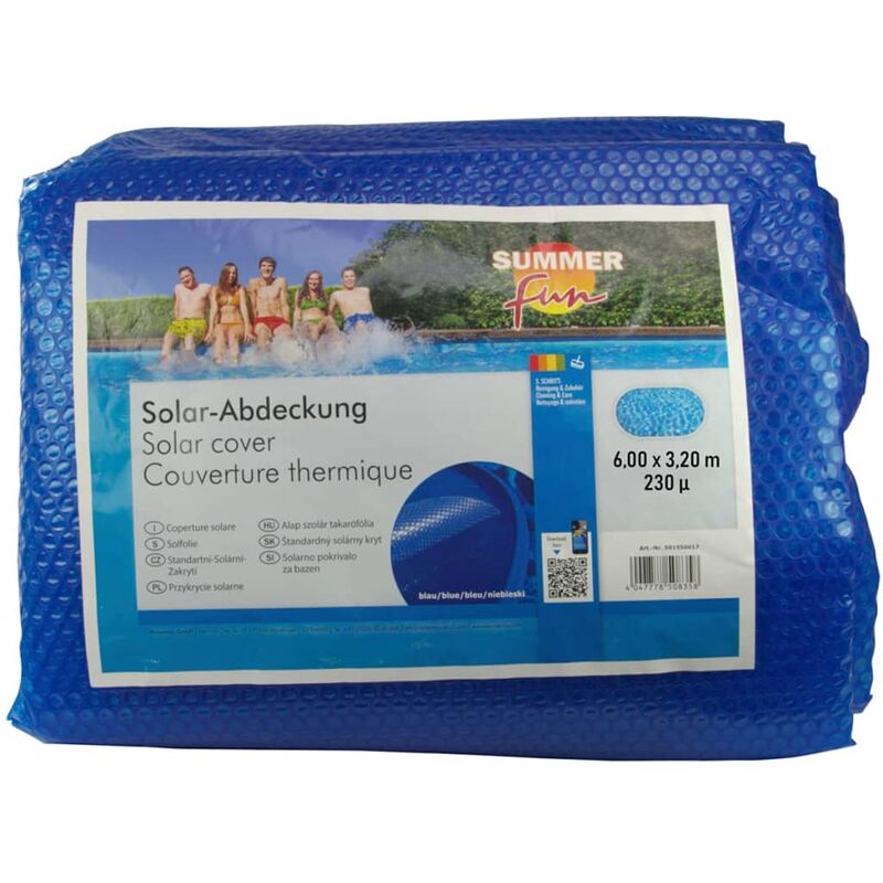 Cubierta solar para piscina ovalada pe azul 600x320 cm Summer Fun Azul barato