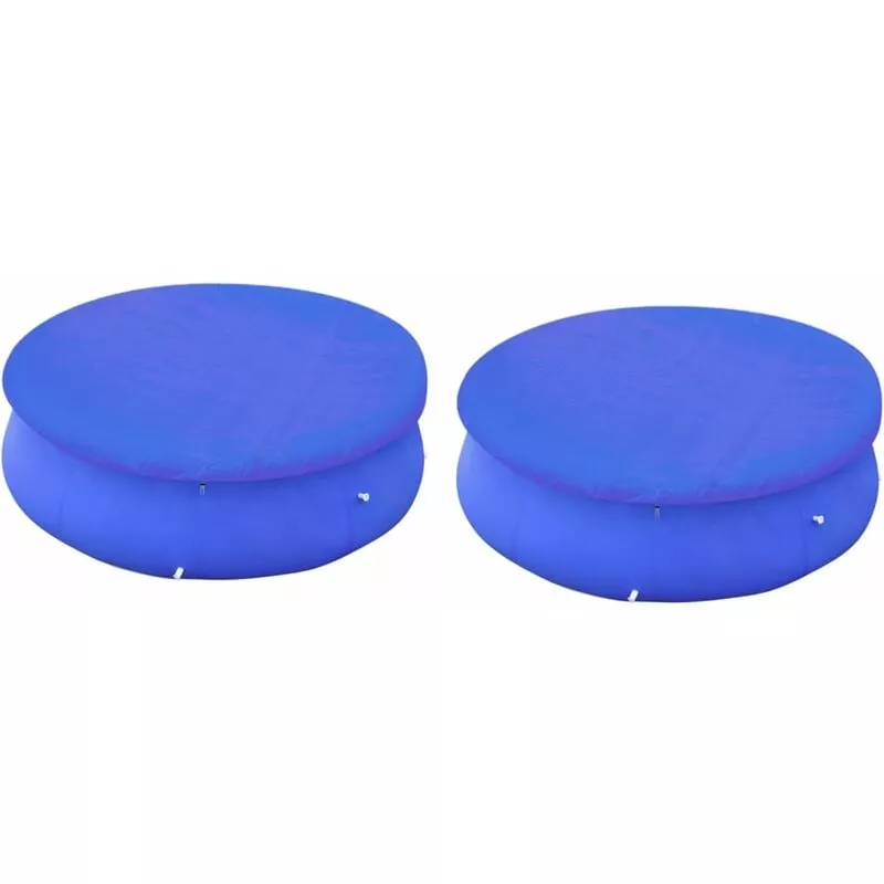 Cubiertas para piscina 2 uds piscina elevada redonda 300 cm Vidaxl Azul barato