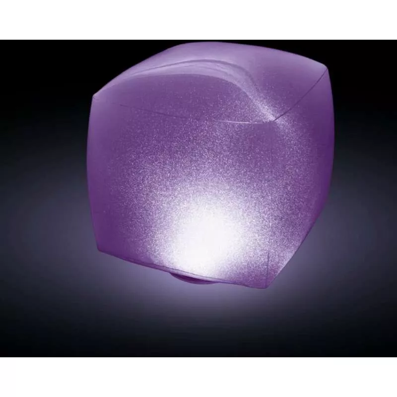 Cubo hinchable impermeable Intex con LED multicolor 23x23x22cm barato