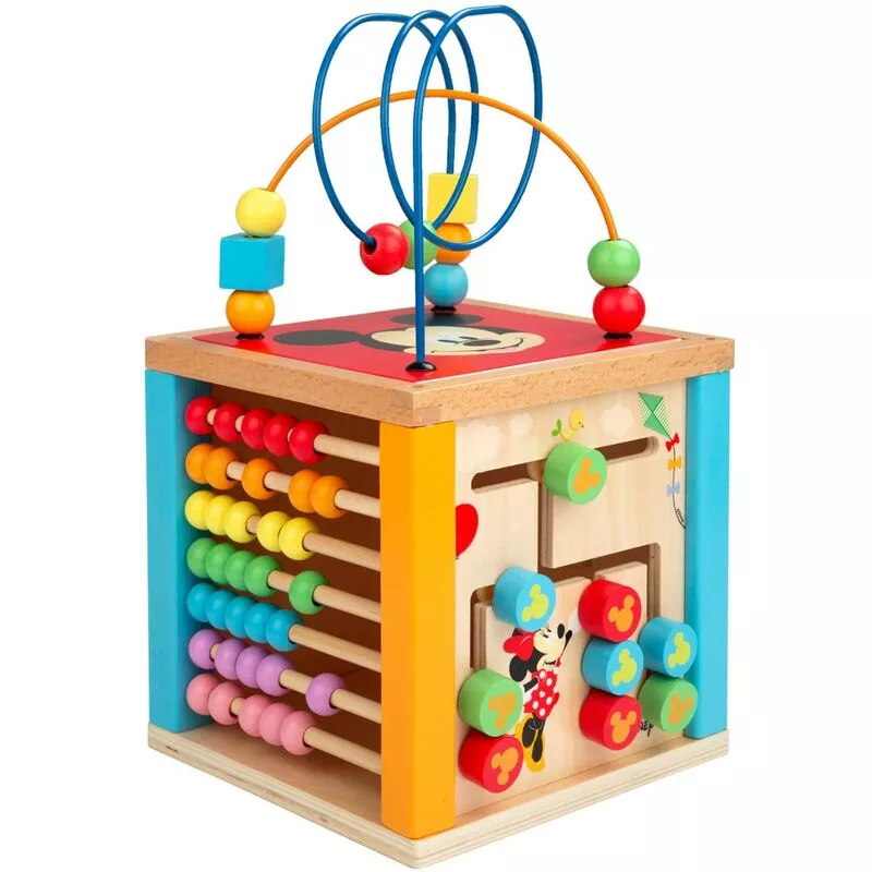 Cubo multiactividades de madera Mickey y Minnie Disney - Woomax barato