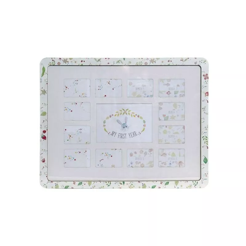DKD Home Decor Marco de Fotos DKD Home Decor My Firts Year Cristal Conejo Madera MDF (45 x 1 x 35 cm) barato