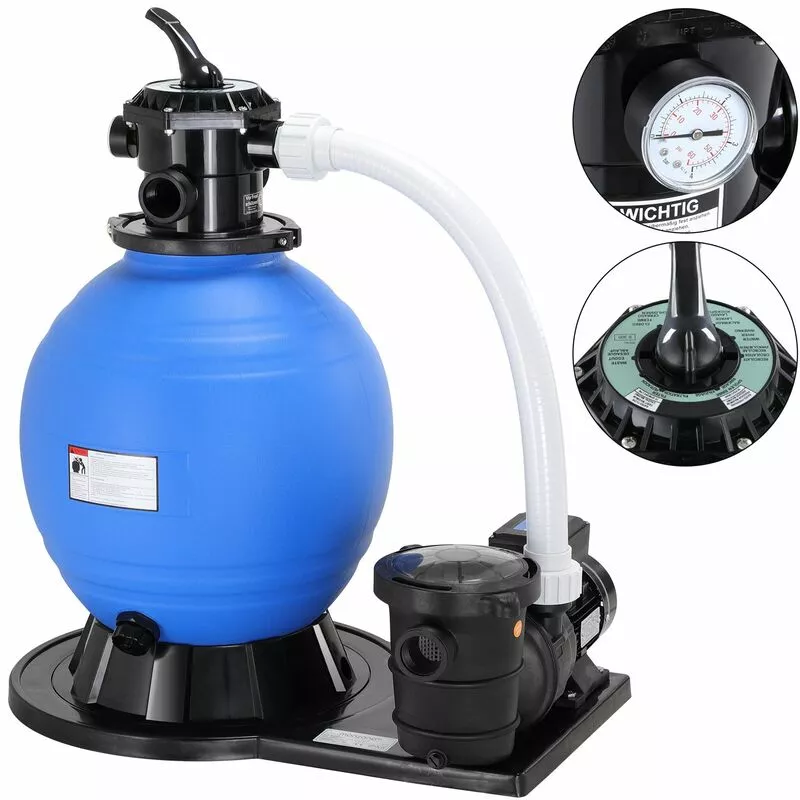 Depuradora Bomba De Filtro De Arena 15.900 L/H 600V Para Filtración Agua Piscinas Limpiador De Impurezas - Monzana Barato