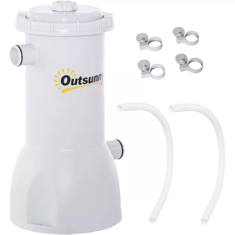 Depuradora de Filtro 4.000 l/h para Piscina de 15.000 l con Nano Bolas de Filtro y Mangueras de Conexión de 30 mm Longitud 100 cm Ø21x35 cm barato