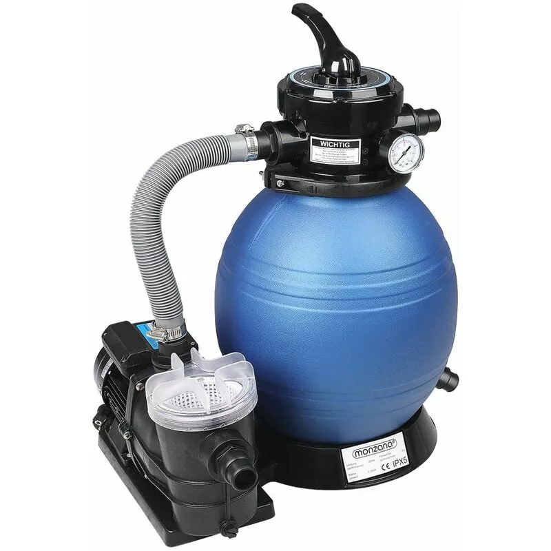Deuba - Monzana Depuradora 9.600 l/h bomba de filtro de arena con válvula tanque XXL 450W filtro de agua Volumen 25L para piscina barato