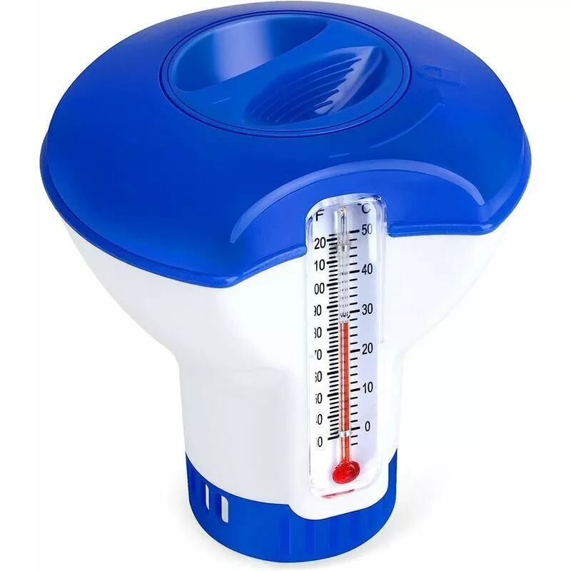 Difusor de cloro para piscina y spa con termómetro