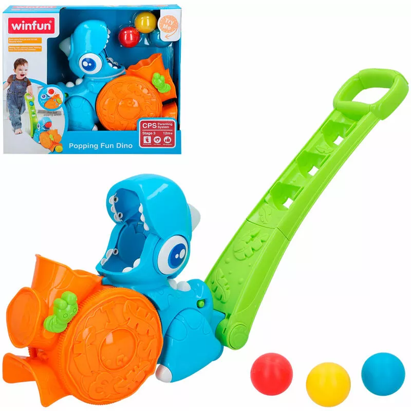 Dinosaurio de arrastre lanza pelotas con luces y sonidos - Winfun barato