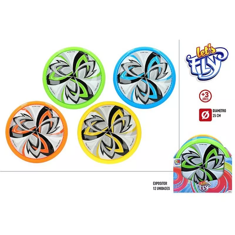 Disco Volador D25 Cm - 4/S Disp 12 - Let'S Fly 3A barato