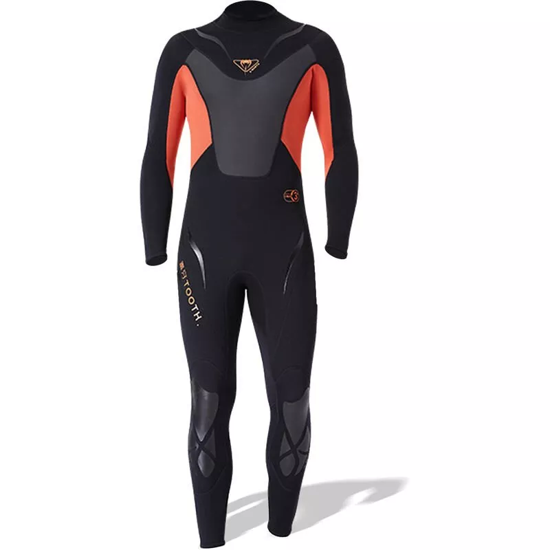 Dive&sail - Traje de neopreno de cuerpo entero de 3 mm para hombres con traje de buceo con cremallera en la espalda para hacer surf