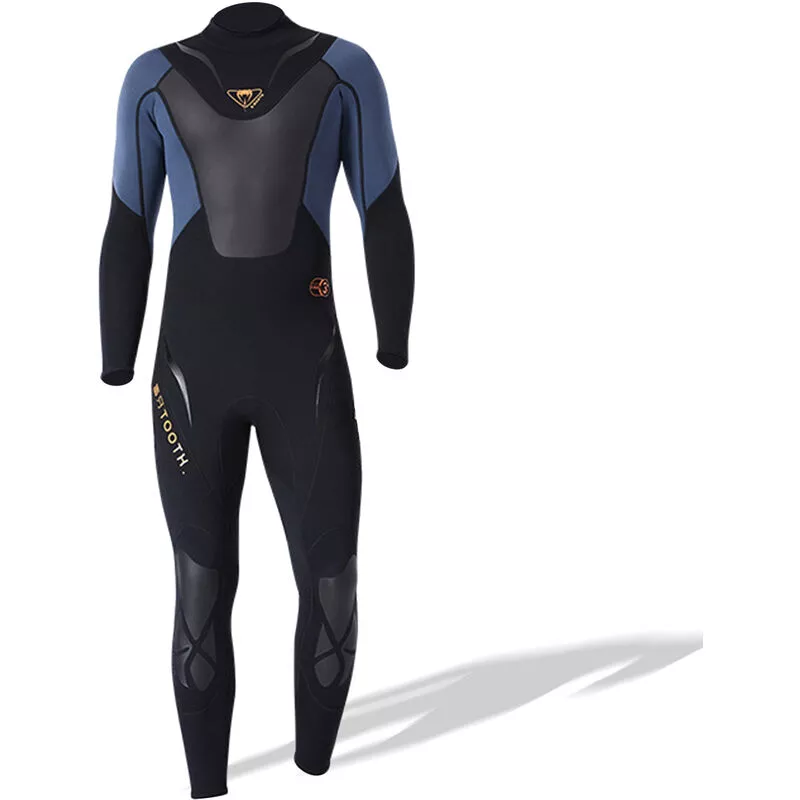 Dive&sail - Traje de neopreno de cuerpo entero de 3 mm para hombres con traje de buceo con cremallera en la espalda para hacer surf