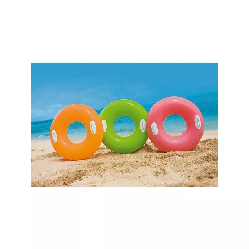 Donut inflable Libbage con manijas de mar natación 76 cm Varios colores 59258 barato