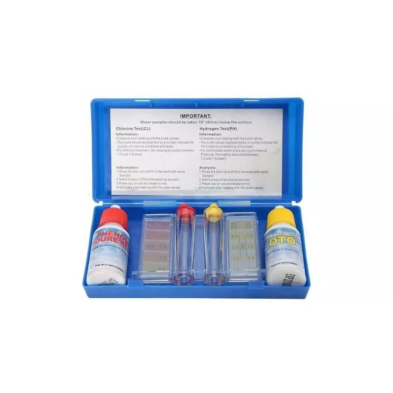 Drive - kpysqy Kit de prueba de calidad del agua - 1 juego de cloro de pH - Kit de prueba de hidroherramienta - Suministros de tratamiento de piscina barato
