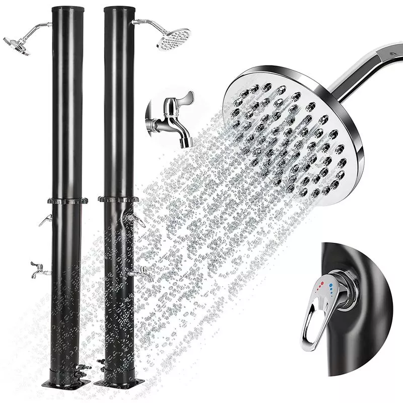 Ducha Solar Piscina Exterior 20L 217cm con Grifo Solar Inoxidable