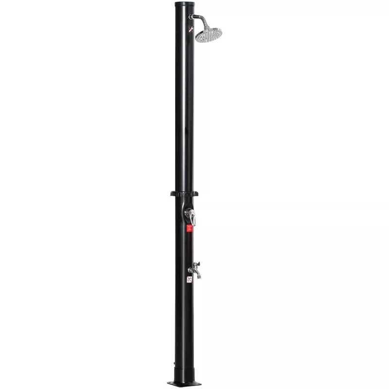 Ducha Solar de 20 Litros para Exterior Ducha de Piscina con Cabezal de Ducha Grifo y Regulador de Agua Caliente Máx. 60℃ para Jardín Playa Ø11x217 cm barato