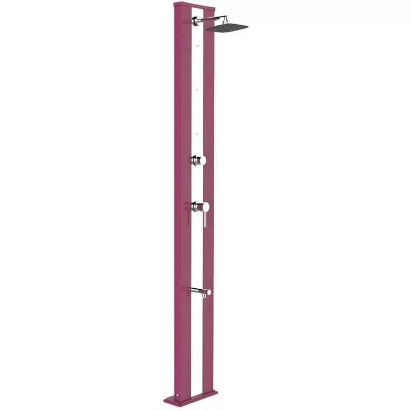 Ducha Tradicional Dada S Fucsia e Inox cm 34x14x229 ARKEMA DESIGN - prodotto made in Italy CV-D455/4003-I barato